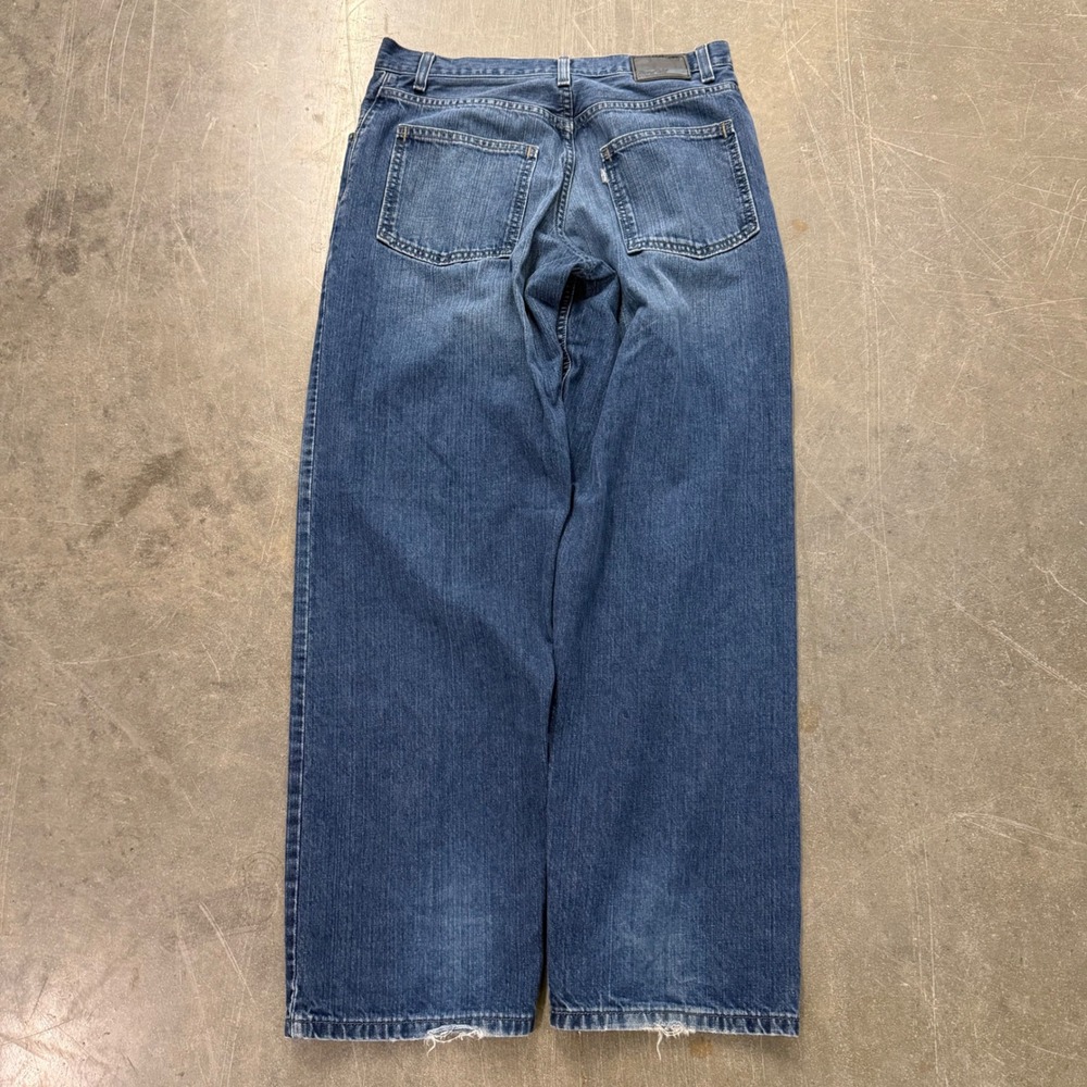 Vintage Levis SilverTab Baggy Jeans Mens 31x32 Blue Denim Y2K Wide Leg 90s